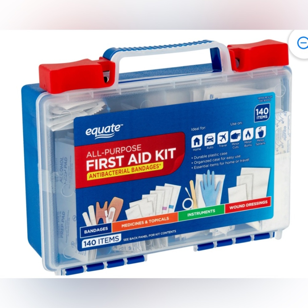 Equate All-Purpose First Aid Kit 140 Items BRAND NEW